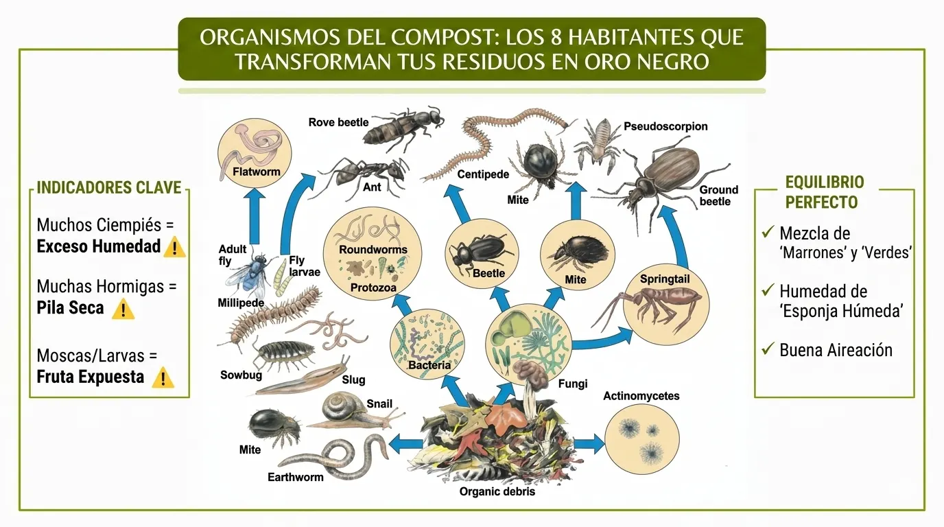organismos del compost